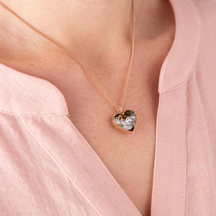 Rose Photo Ashes Necklace | Ashes Pendant | Featherlings UK