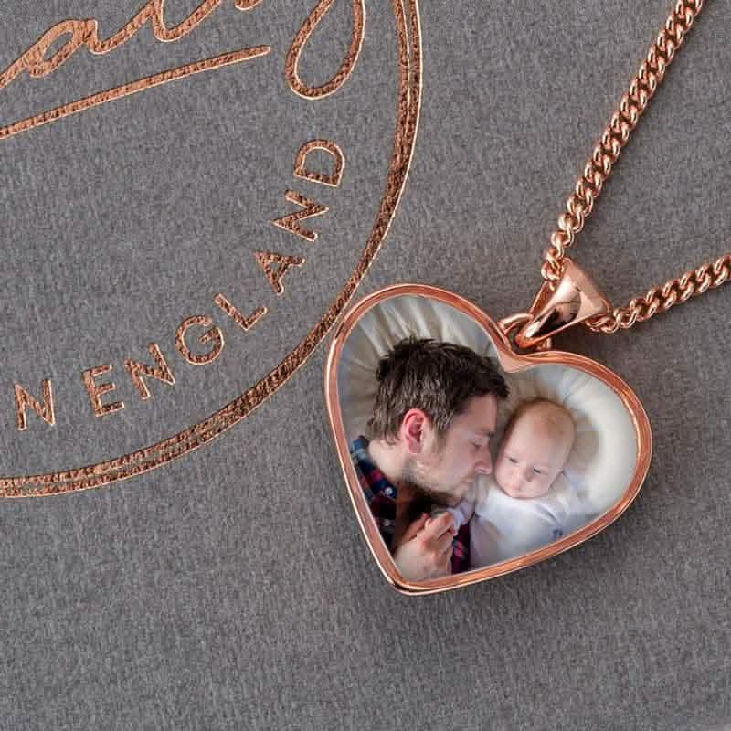 Rose Double Photo Necklace | Photo Locket | Featherlings UK