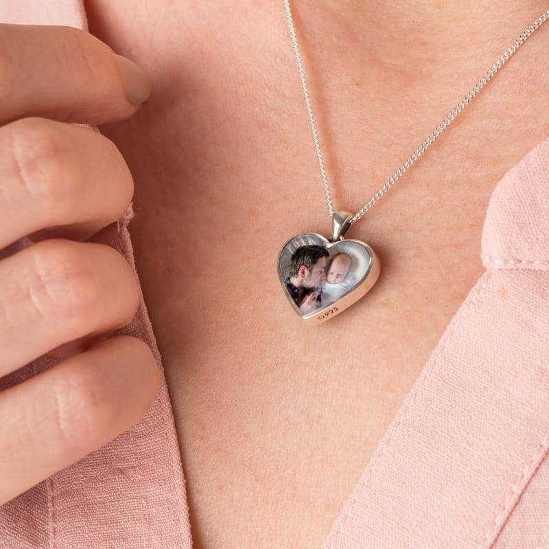 Silver Double Photo Necklace | Photo Locket | Featherlings UK