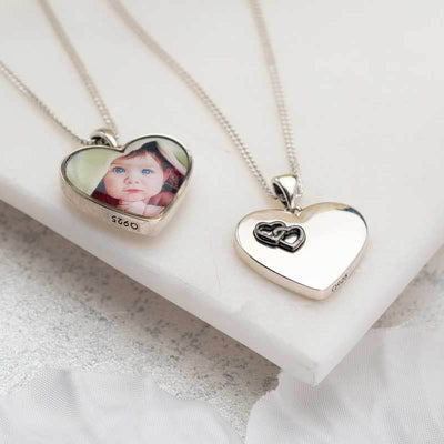 Black Hearts Photo Necklace | Photo Locket | Featherlings UK