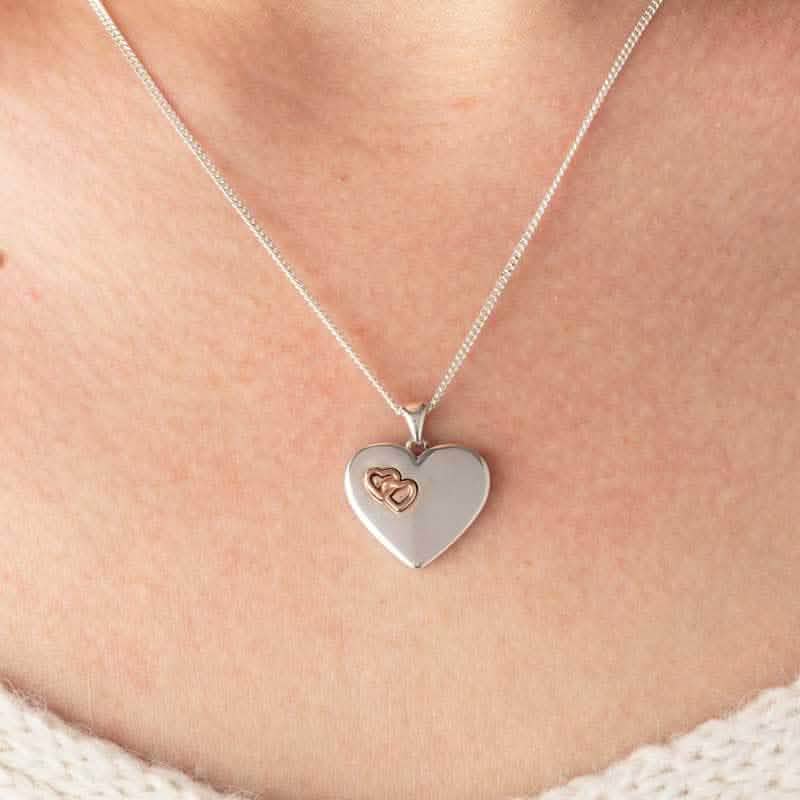 Rose Hearts Photo Necklace | Photo Locket | Featherlings UK