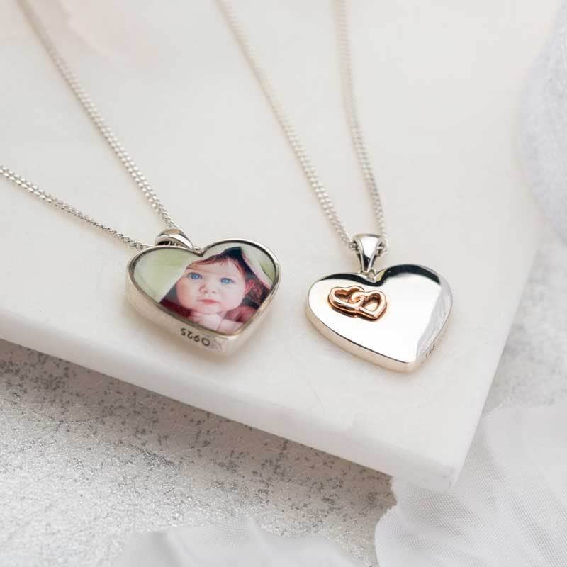 Rose Hearts Photo Necklace | Photo Locket | Featherlings UK