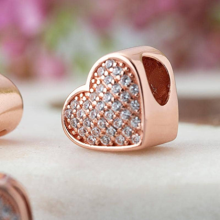 Rose Crystal Photo Charm | Rose Gold Photo Charm | Featherlings UK