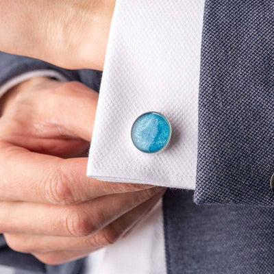 Ashes Memorial Cufflinks (Round) | Ashes Cufflinks | Featherlings UK