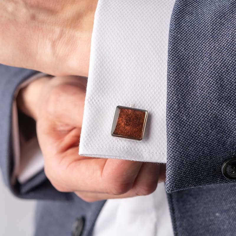 Square Ashes Cufflinks | Ashes Cufflinks | Featherlings UK